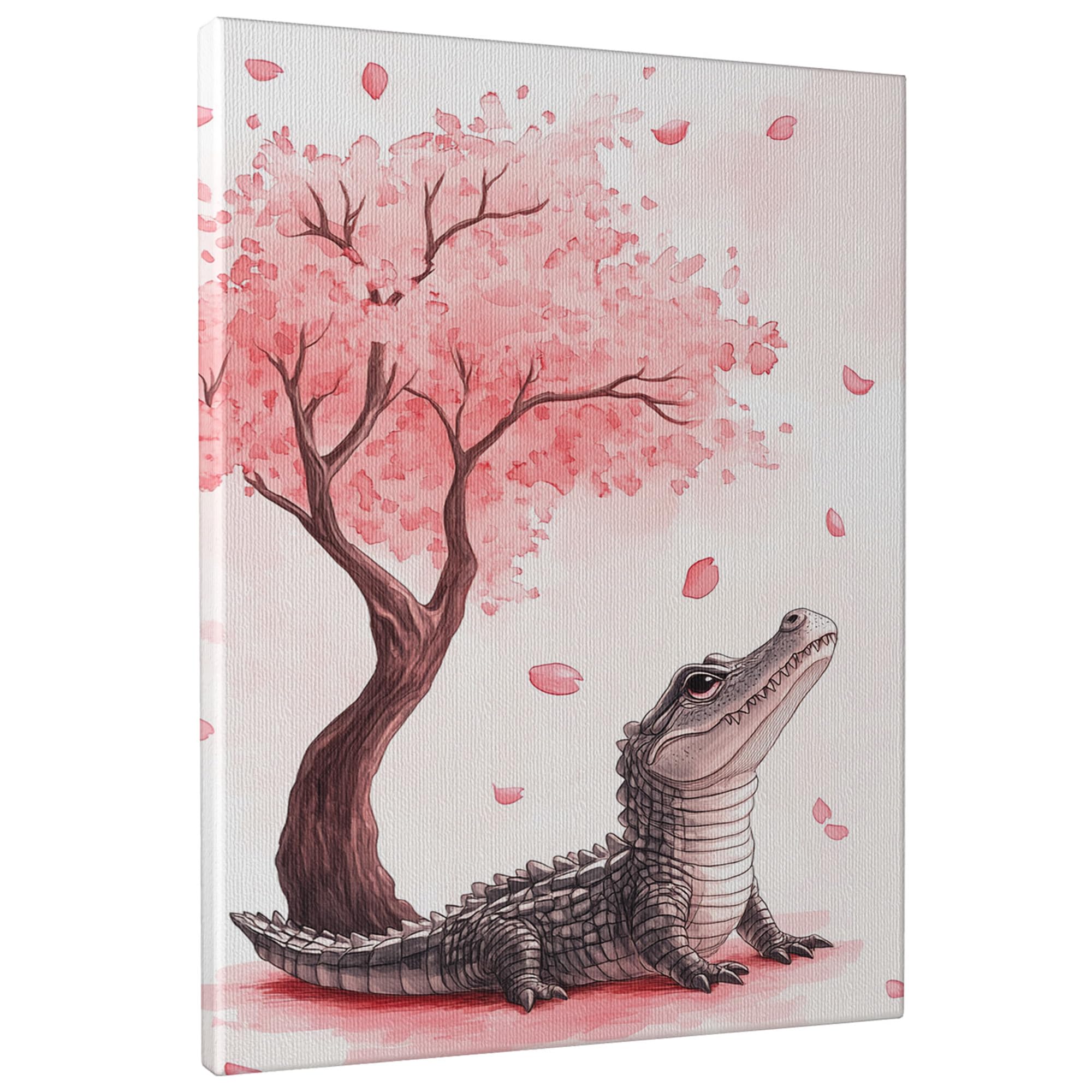 Amazon.com: Crocodile Blossom Canvas Wall Art, Peach Spring Floral